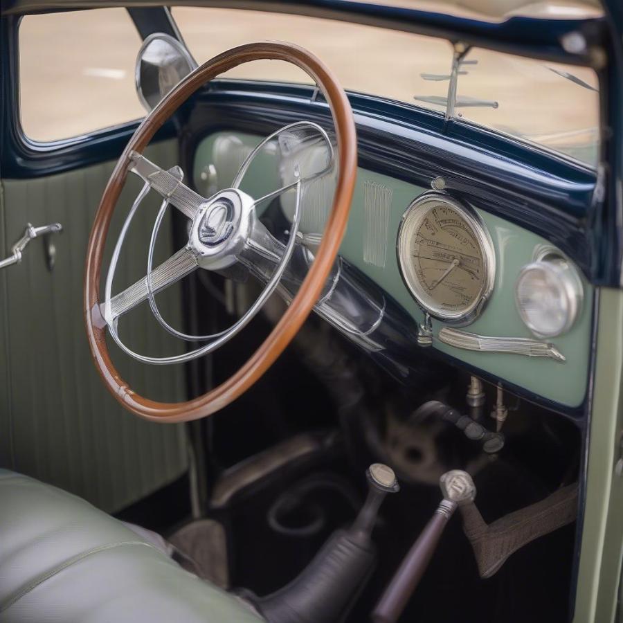 Restored Interior of a 1932 Ford 5 Window Coupe