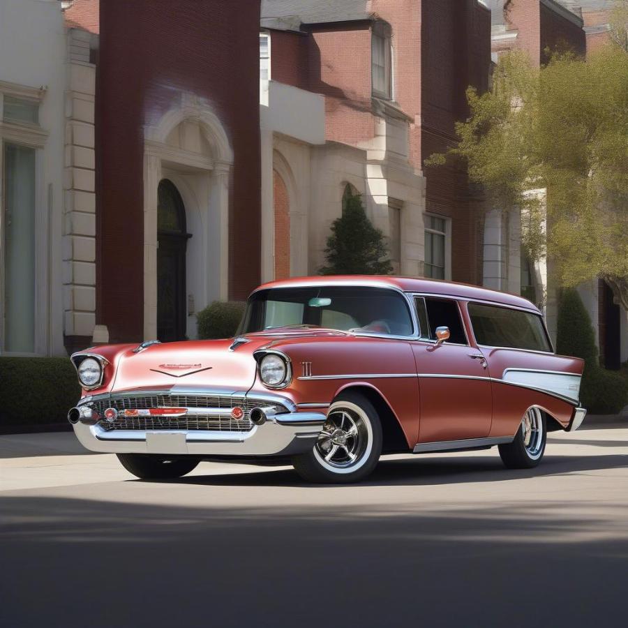 1957 Chevrolet Nomad Side Profile Showing Classic Lines and Two-Door Design