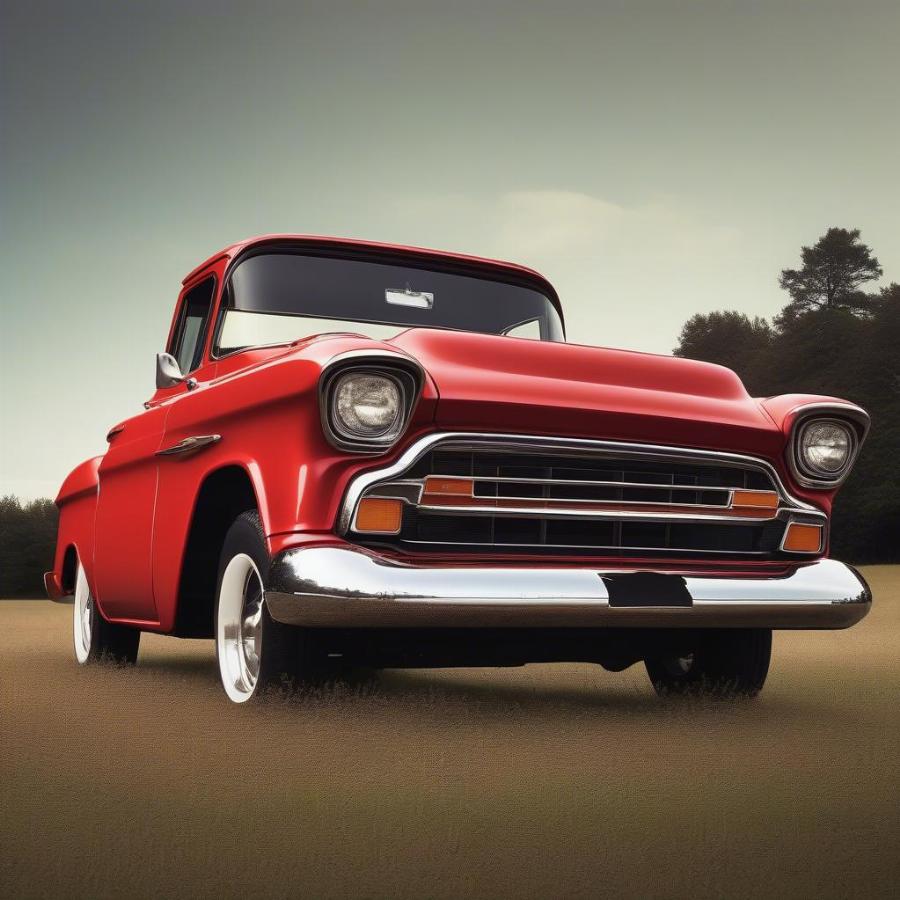 Classic Red 1957 Chevy Truck Exterior