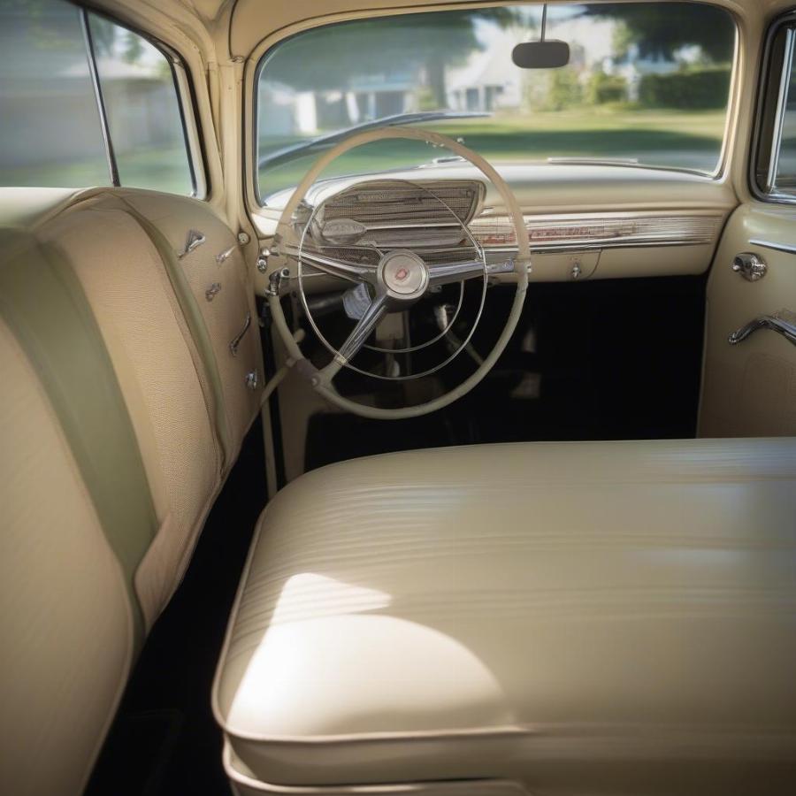 Restored Interior of a 1957 Chevy Truck