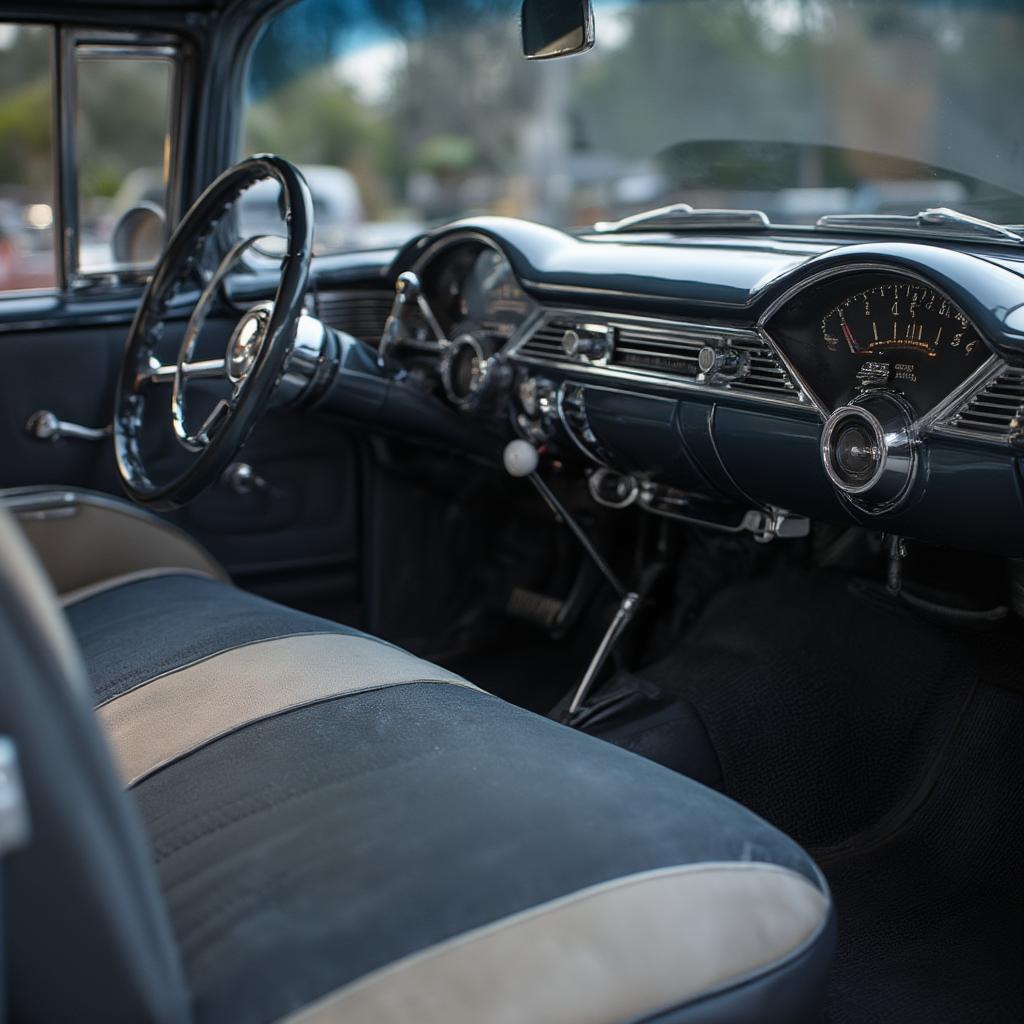 1957 Chevy Wagon Detailed Interior Shot