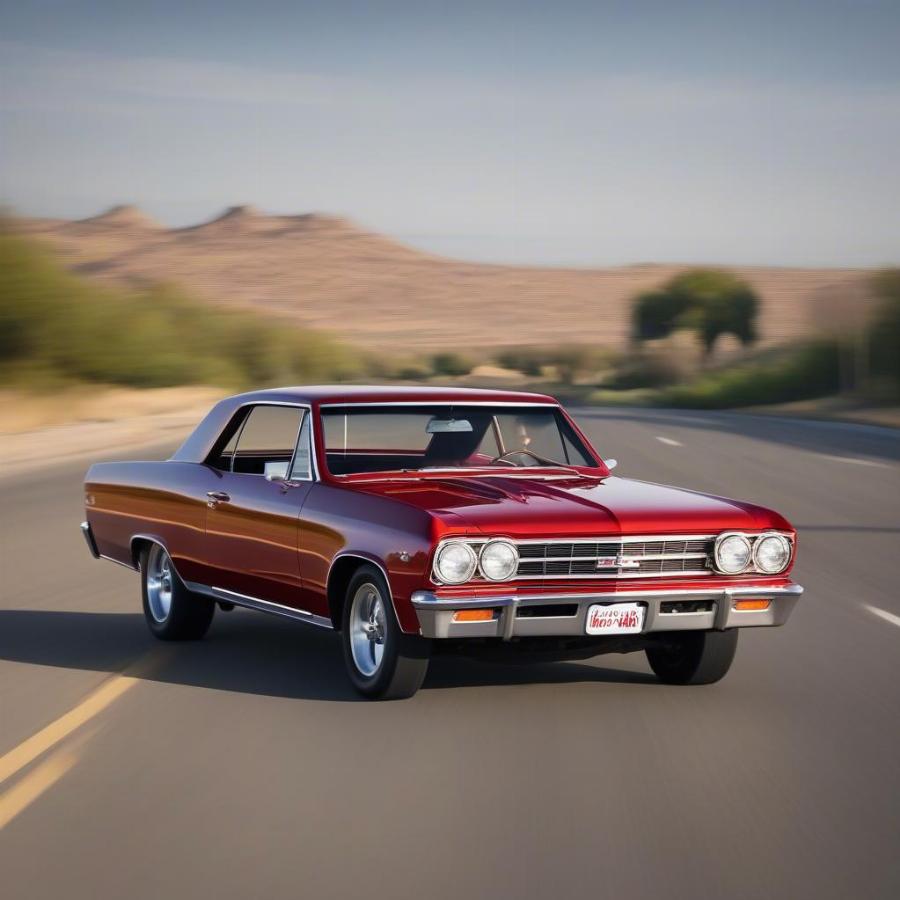 Classic 1965 Chevelle SS Cruising on a Scenic Highway