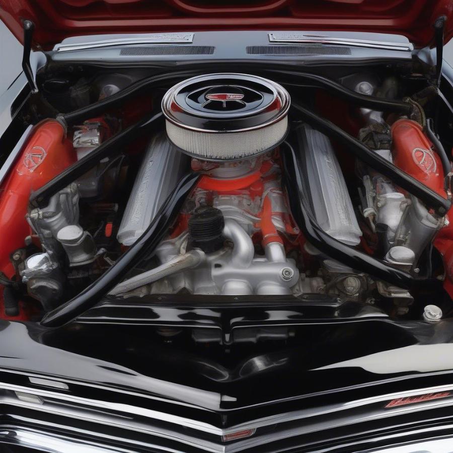 1965 Chevrolet Chevelle SS Engine Bay - Powerful V8 Engine