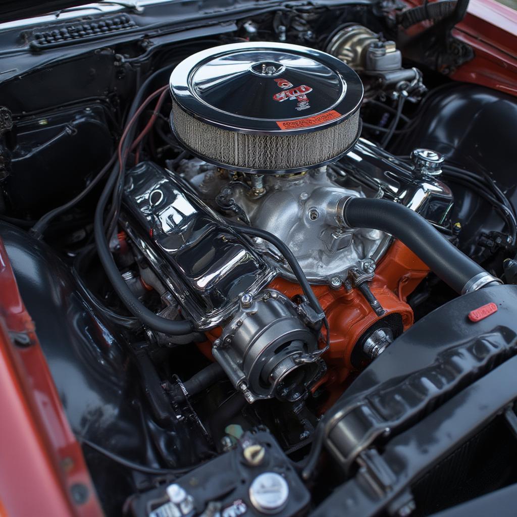 Inspecting the Engine Bay of a Classic 1966 Chevelle SS 396