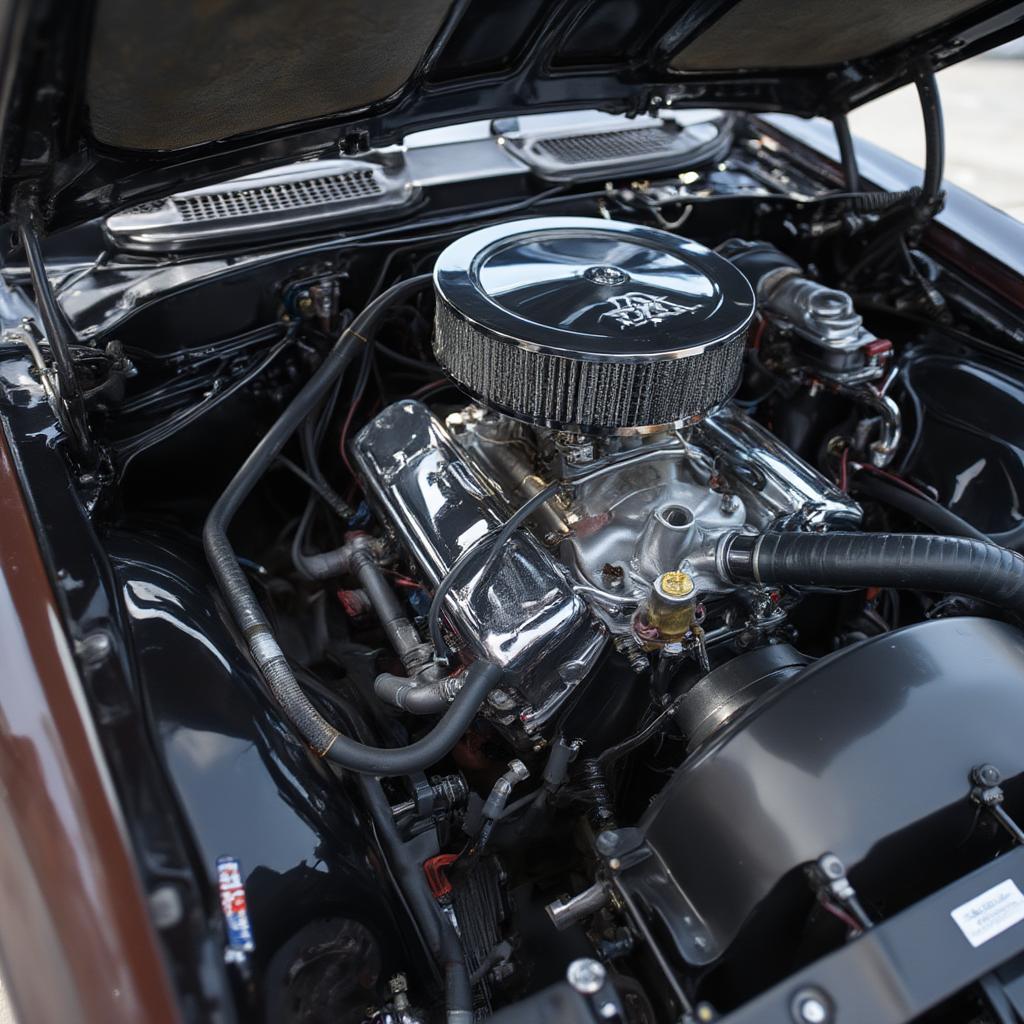 Inspecting the Engine Bay of a 1967 Camaro 427