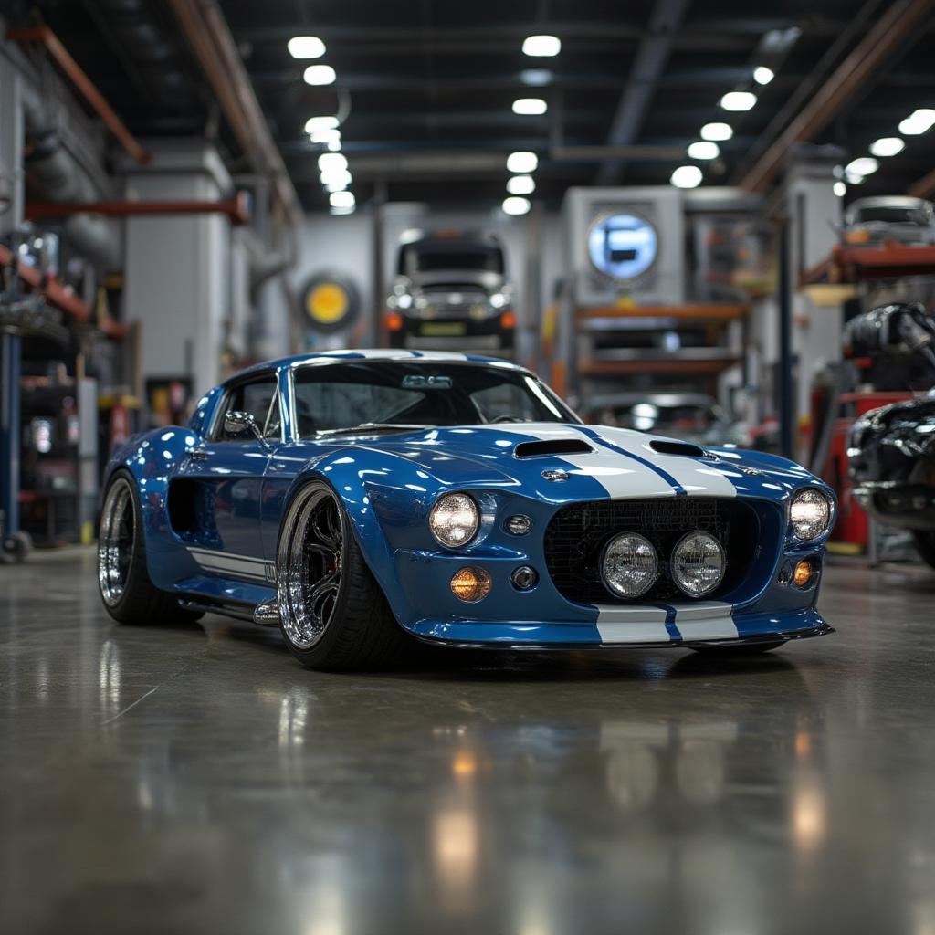 A Pristine 1967 Shelby GT500 Eleanor in a Collector's Garage