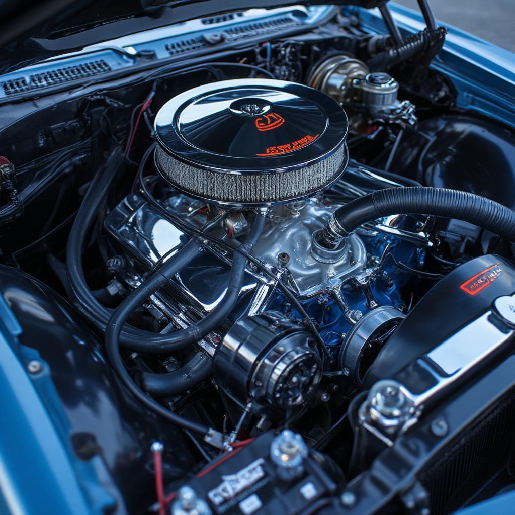 1969 Chevy Impala SS 427 engine bay detail