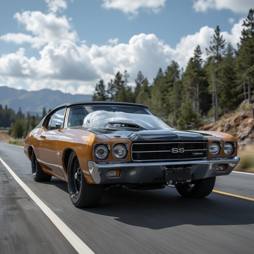 1970 Chevelle SS 454 LS6 Cruising on a Scenic Road