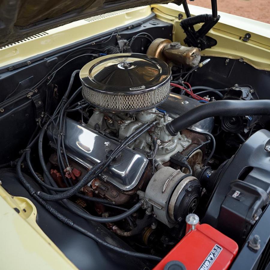 1970 Dodge Coronet Convertible Engine Bay Detail