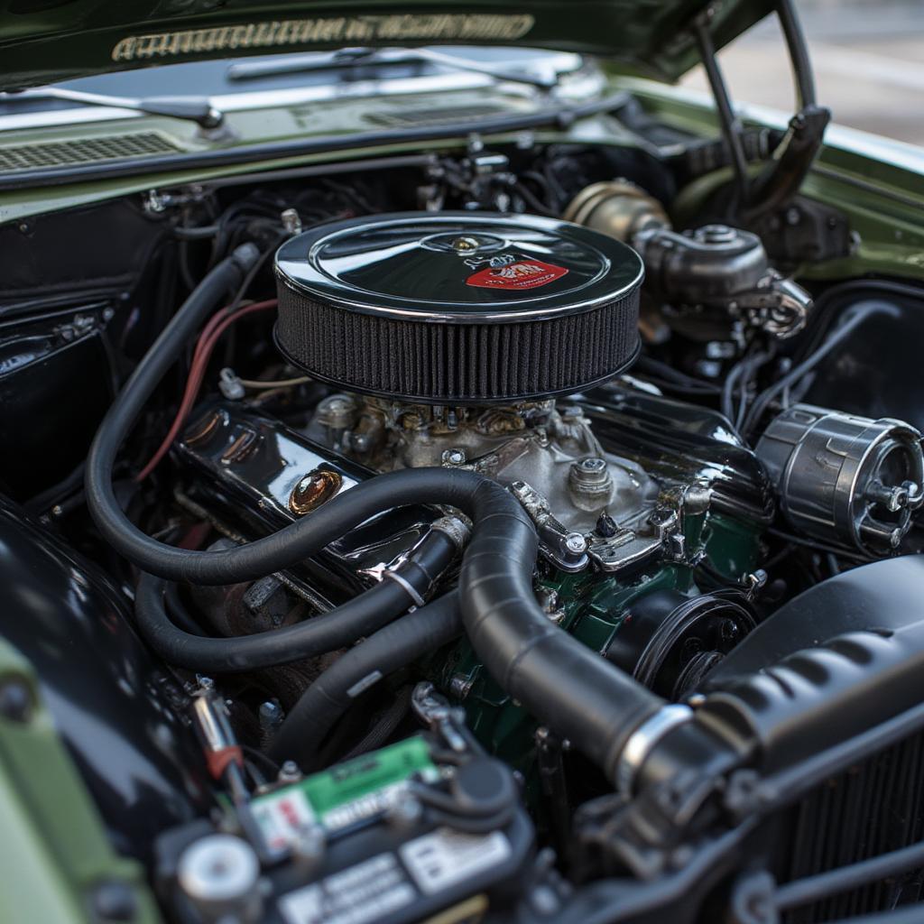 1971 AMC Hornet SC 360 Engine Bay Detailed View