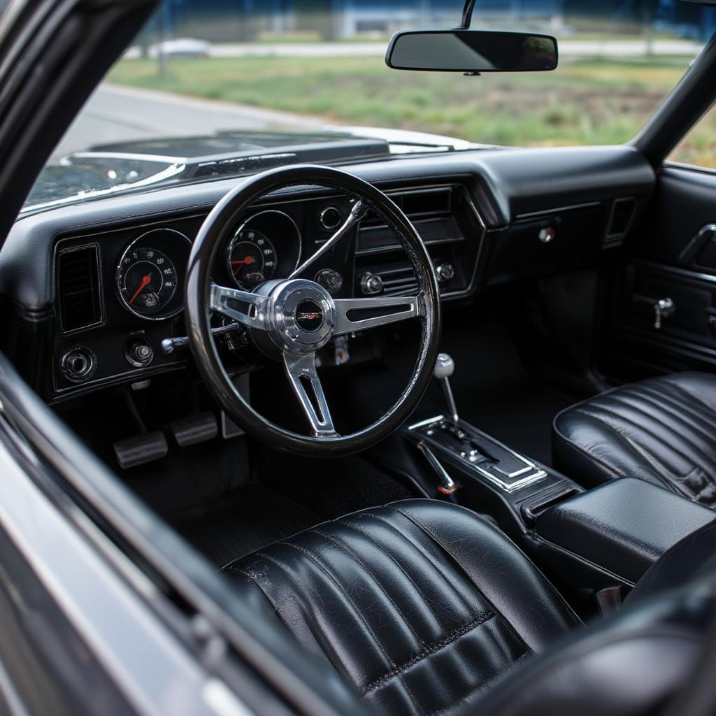 1971 chevelle ss interior detailed view