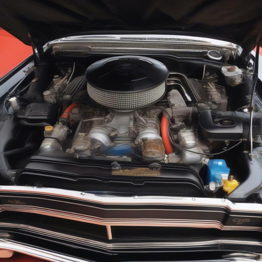 1971 Ford Torino GT Engine Bay with 429 Cobra Jet