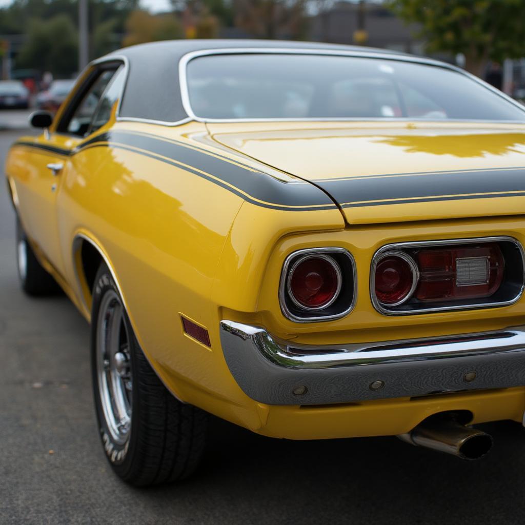 1971 Dodge Superbee Rear View with Bumblebee Stripe