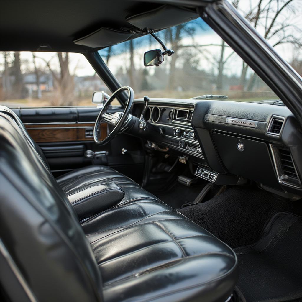 Luxurious Interior and Dashboard of a 1972 Chevy Caprice