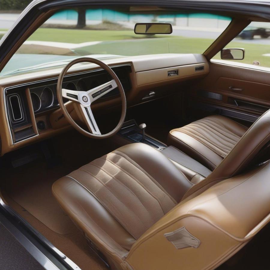 Interior of a Classic 1972 Oldsmobile 442 Convertible