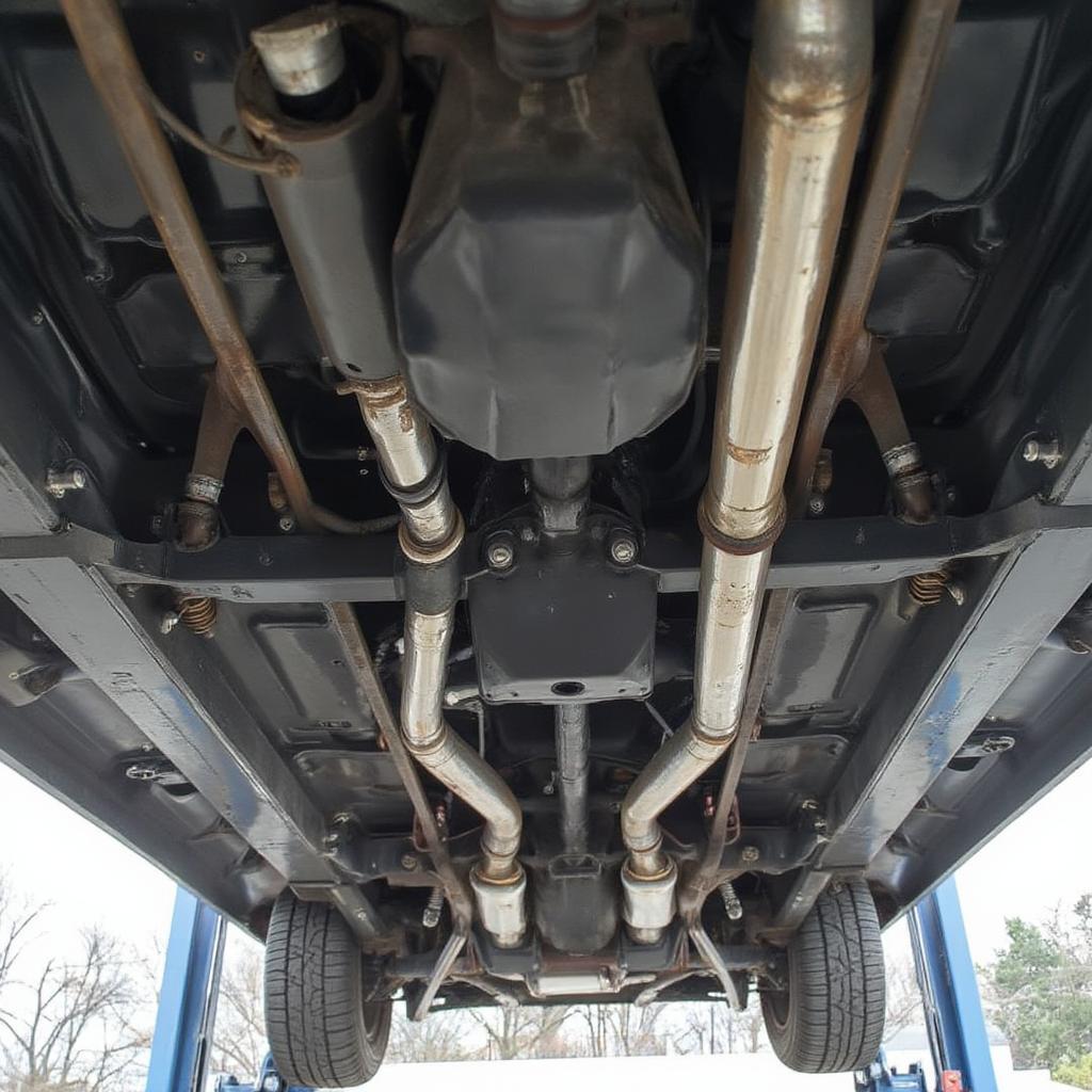 Clean Undercarriage of a Restored 1973 Chevelle SS