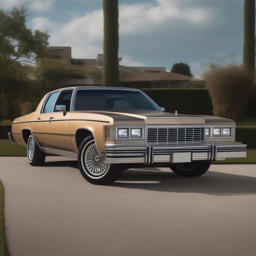 1975 Chevrolet Caprice Classic Exterior View in a Showroom