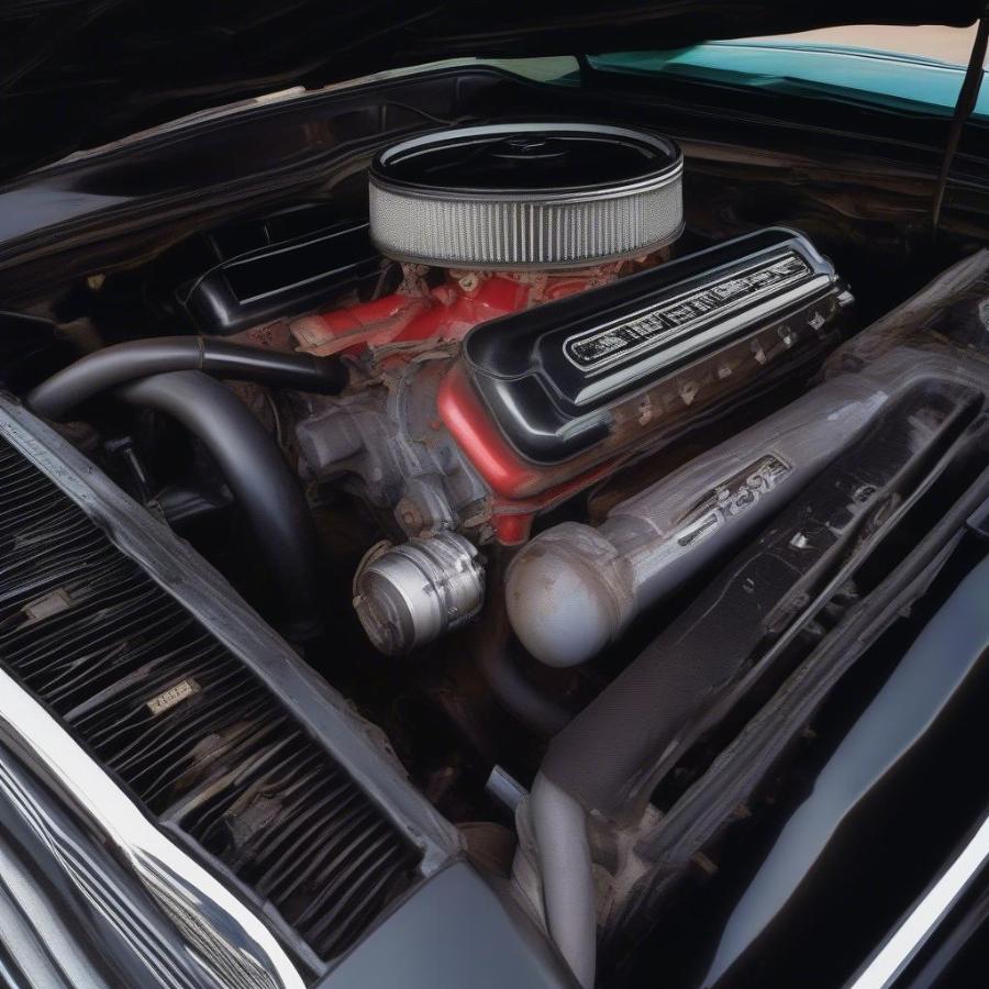 Detailed View of a 1975 Chevrolet Caprice Engine Bay