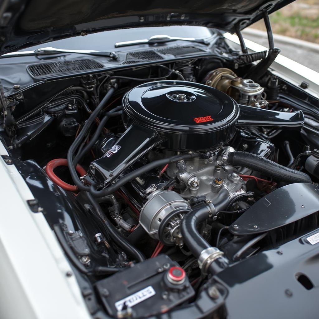 Detailed View of the 1977 Dodge Charger Daytona Engine Bay