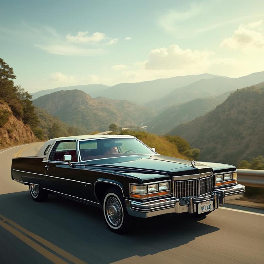 1979 Cadillac Coupe DeVille Cruising on the Open Road