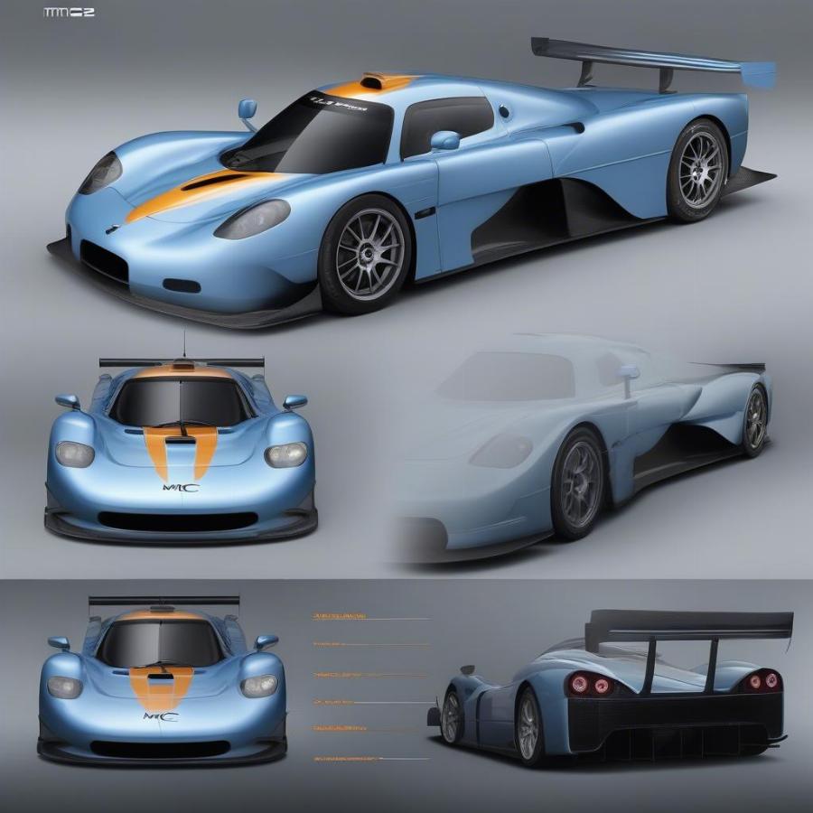 The 2004 Maserati MC12's aerodynamic design elements