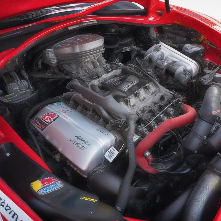 Detailed view of a 2013 V8 Supercar engine bay