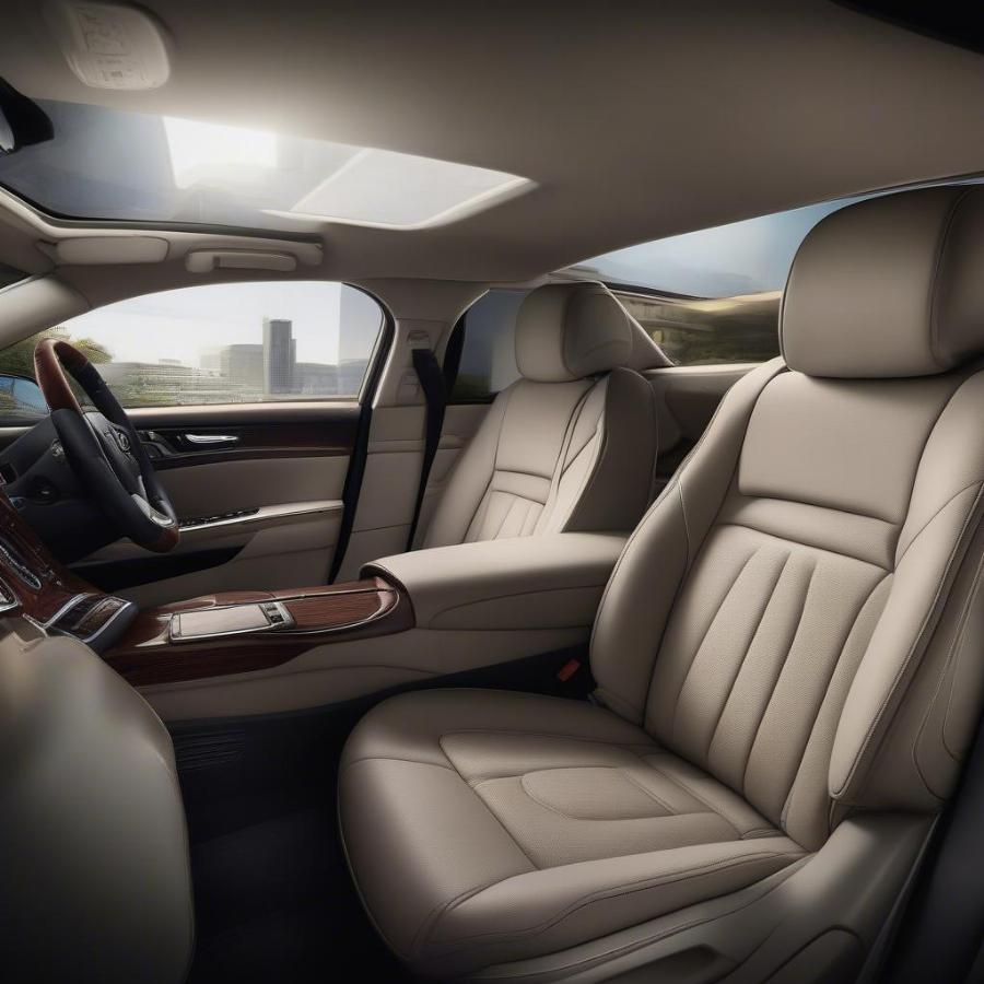 2017 Kia K900 Interior Cabin - Displaying the opulent and spacious interior with premium materials