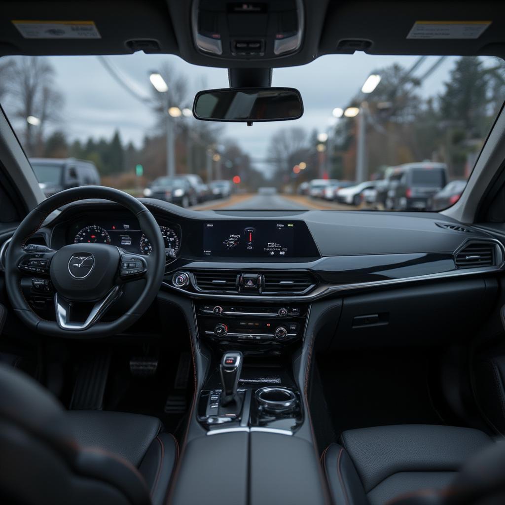 luxury car interior dashboard