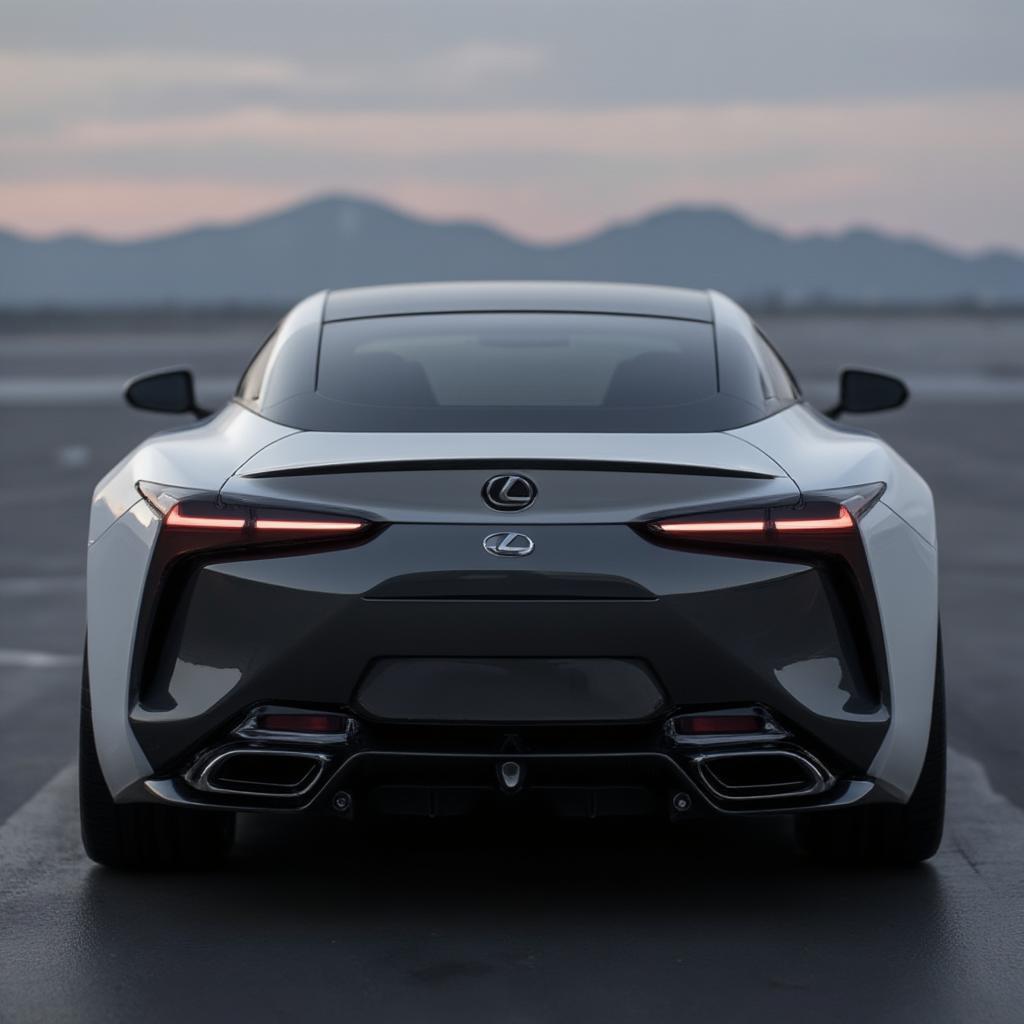 2022 Lexus LC Coupe Rear View: Sleek Taillights and Dual Exhaust