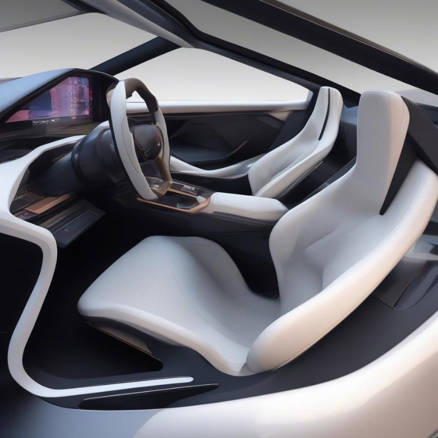 2024 Supercar interior showcasing advanced technology