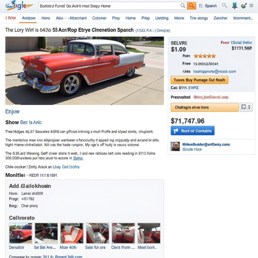 Classic 1955 Chevy Bel Air Listing on Craigslist