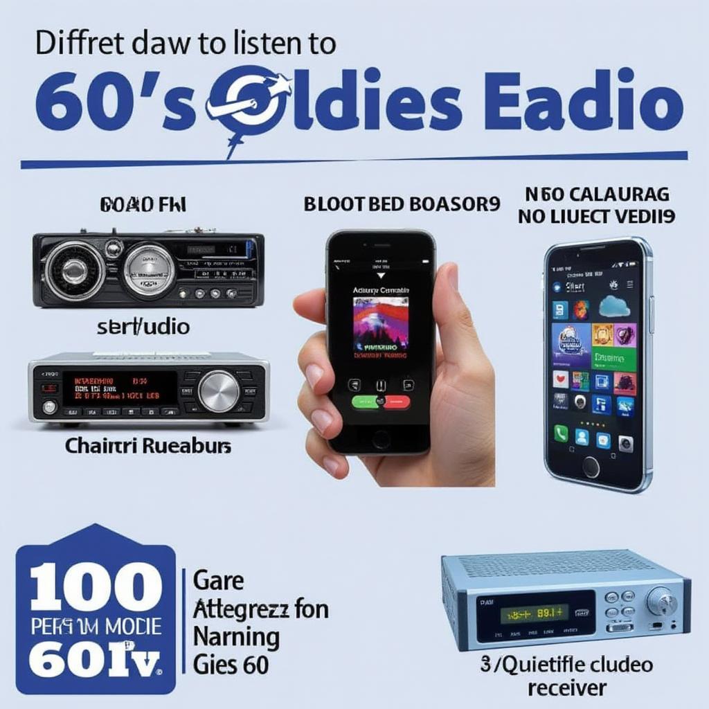 Various ways to listen to 60's oldies radio