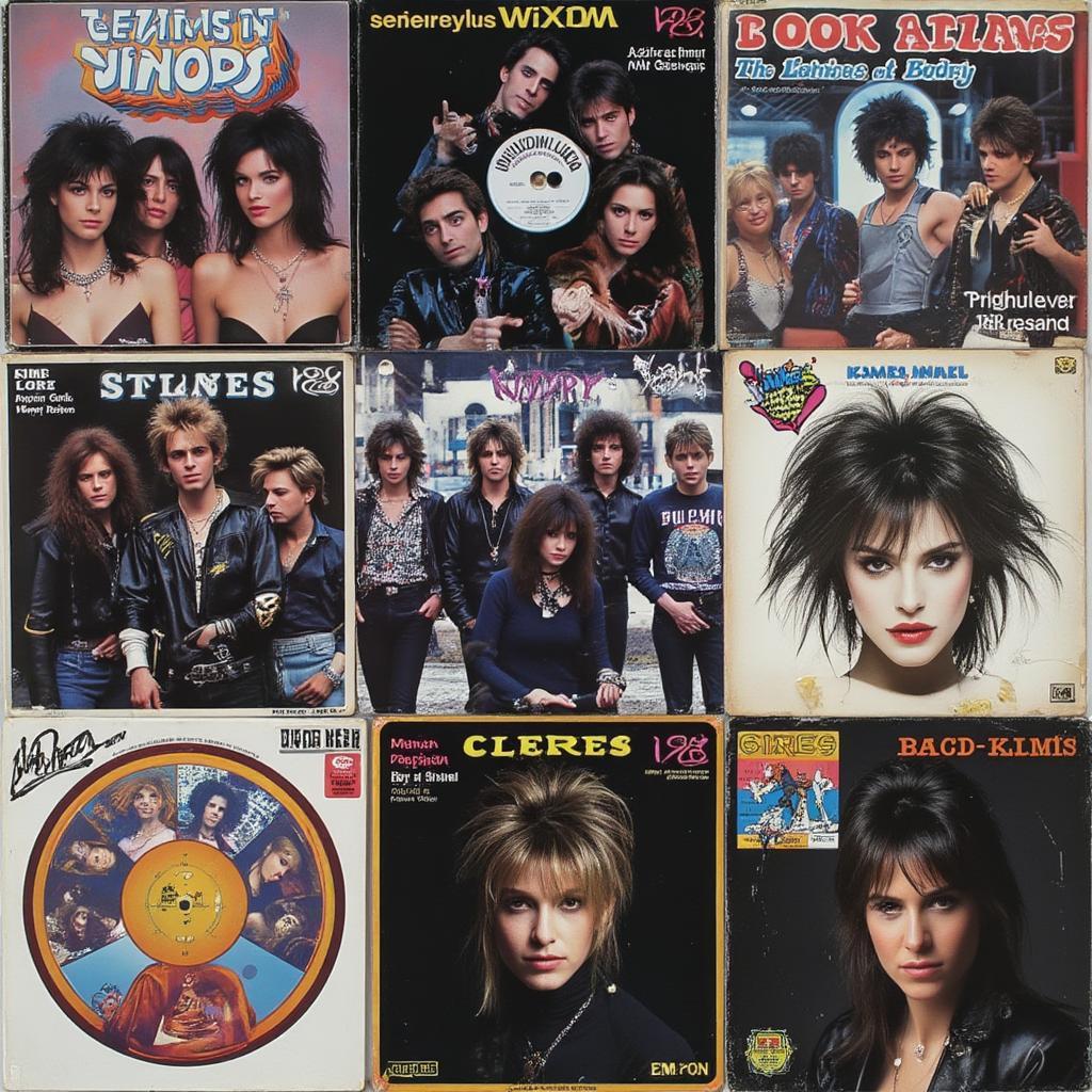 Various Album Covers of 80s Rock