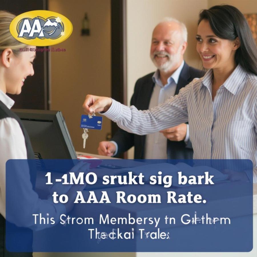 AAA member receiving a hotel discount