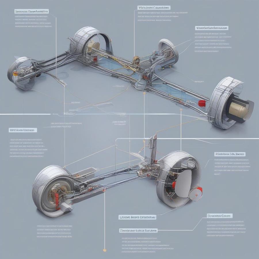 Diagram illustrating the functionality of an adaptive suspension system