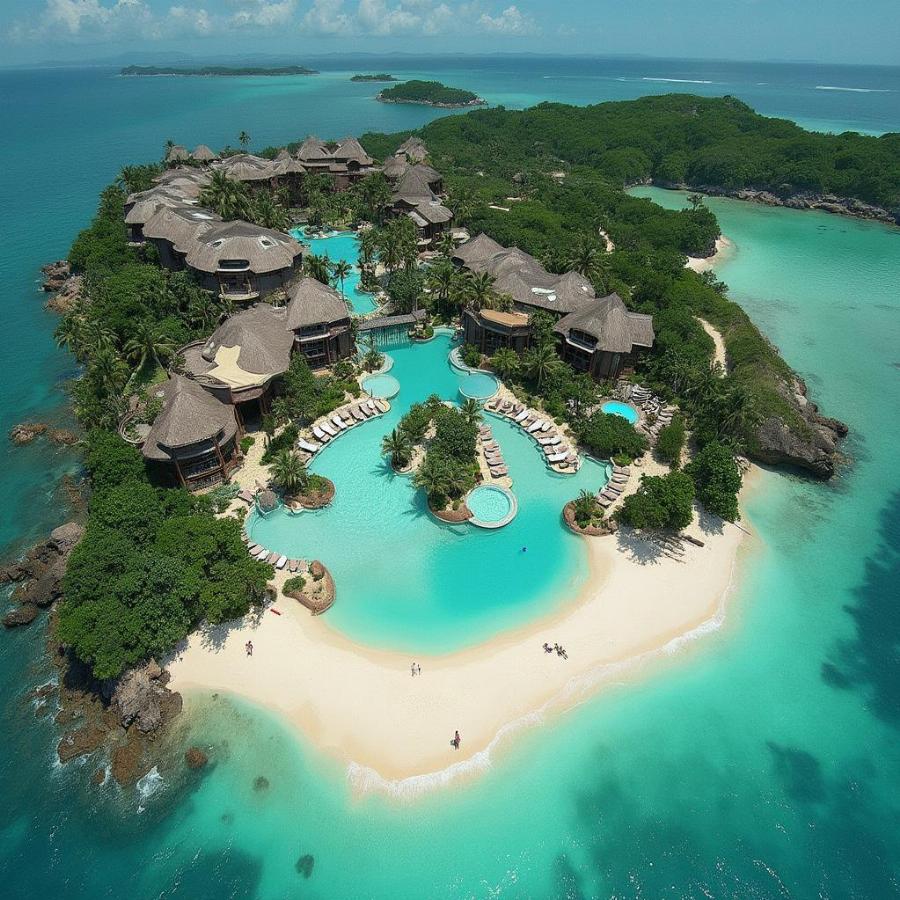 Aerial View of a Caribbean All Inclusive Resort