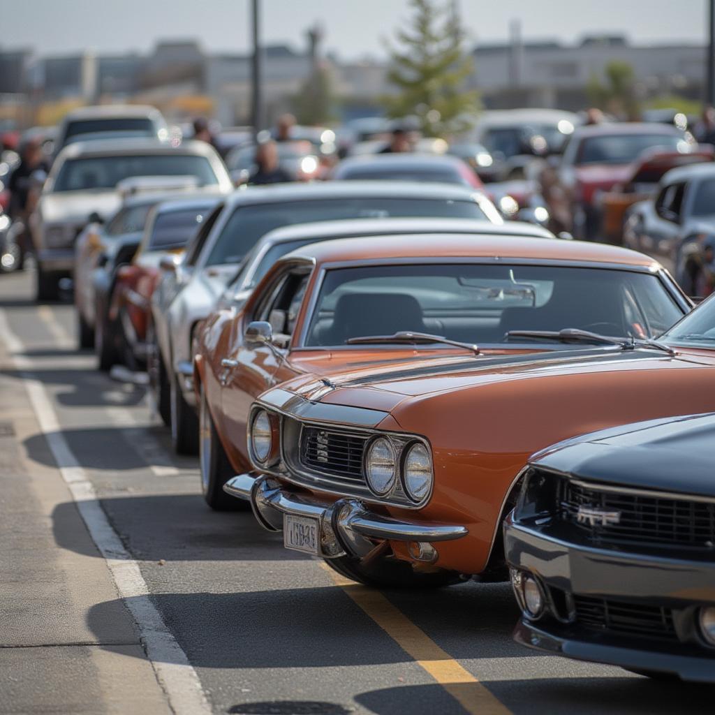 affordable muscle car lineup featuring classic cars