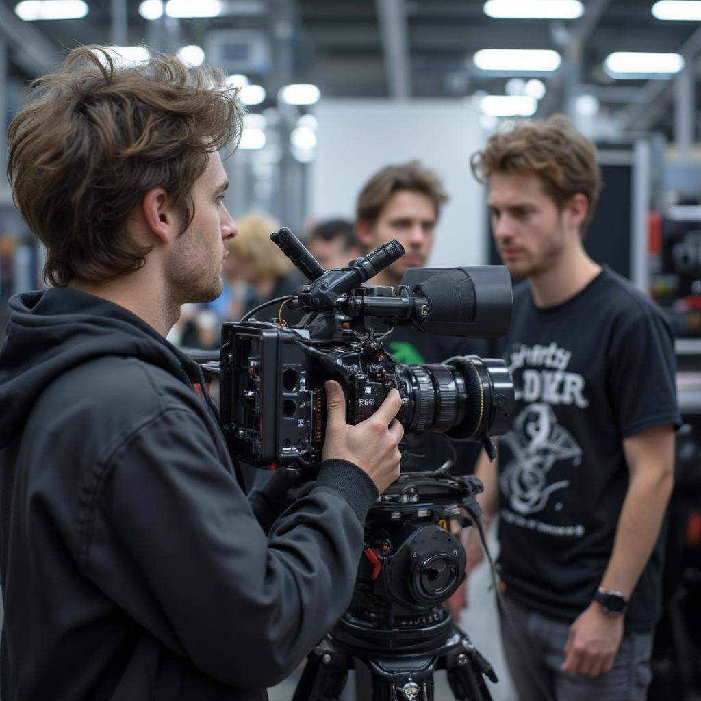 AFI Conservatory Cinematography Students Working on a Film Set