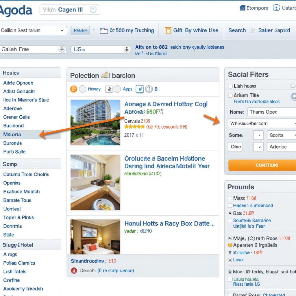 Agoda Hotel Booking Interface