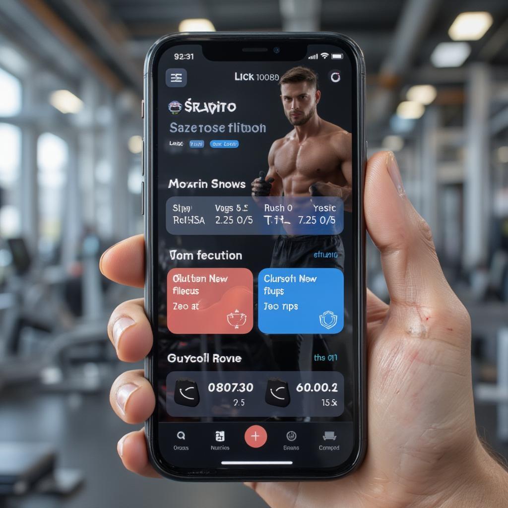 AI fitness trainer app displaying workout plan