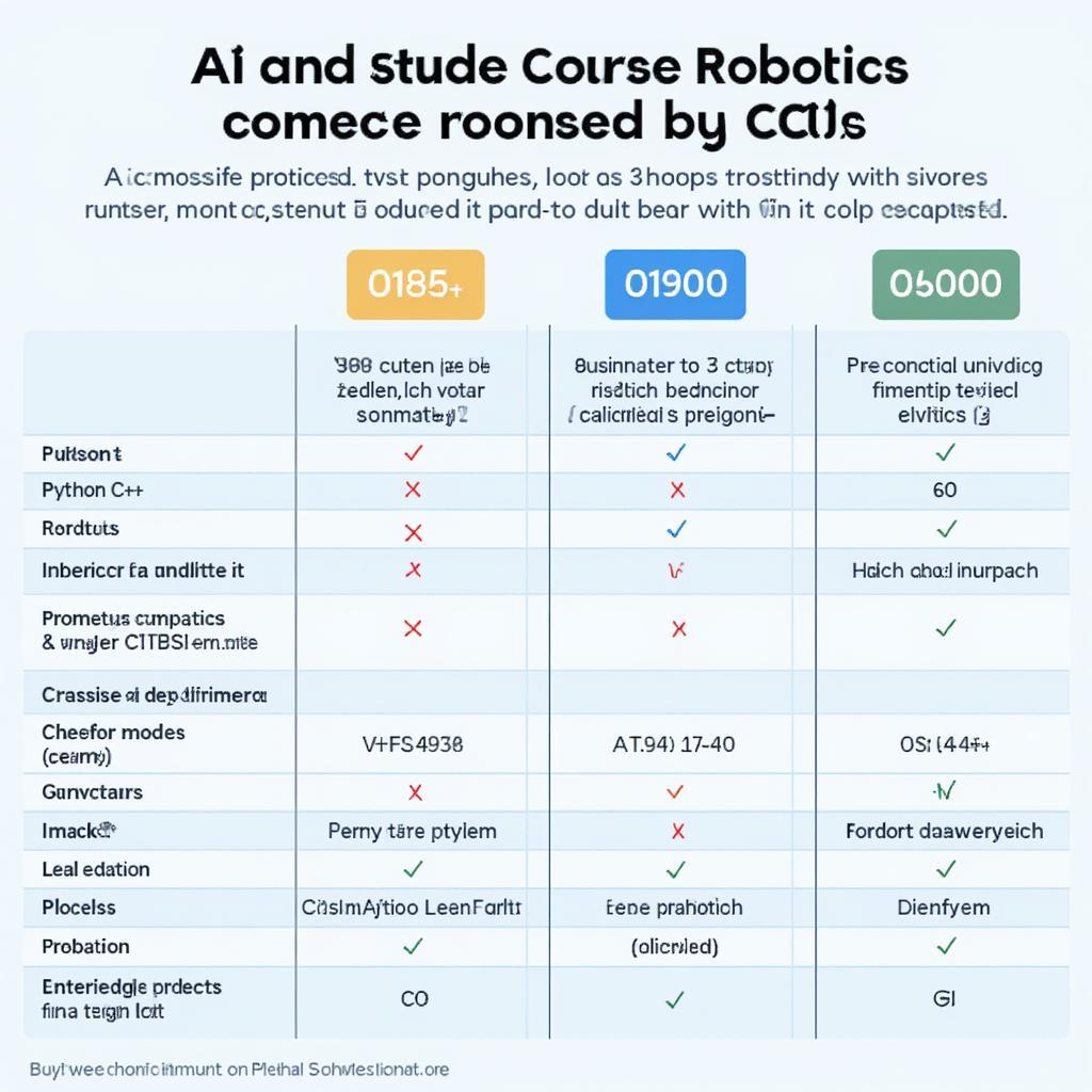 AI and Robotics Curriculum Comparison