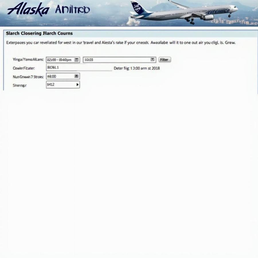 Alaska Airlines Website Flight Booking Process