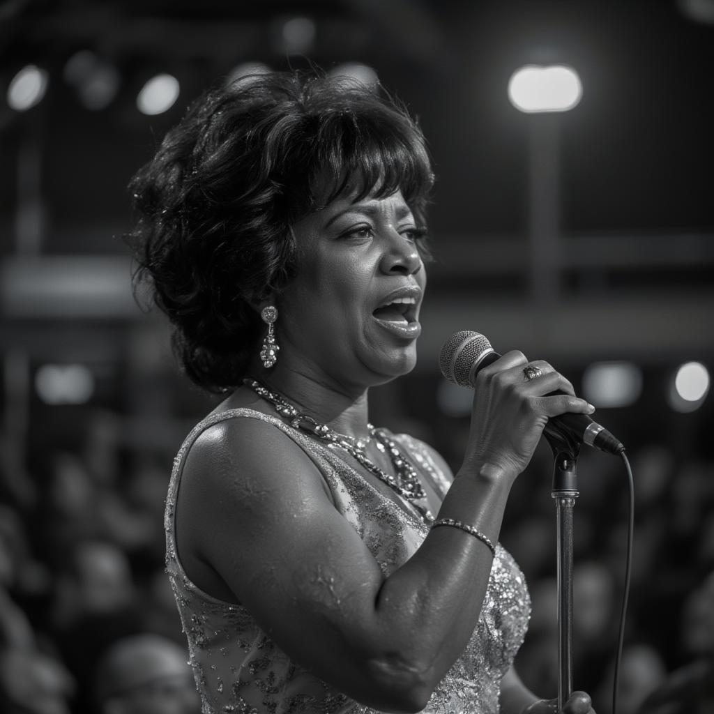 Aretha Franklin Performing Respect on Stage