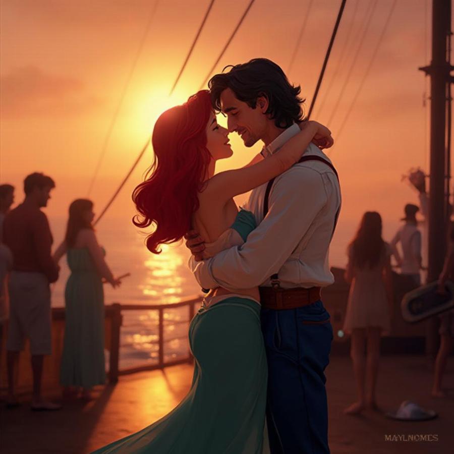 Ariel and Eric's Happy Ending: A Romantic Embrace