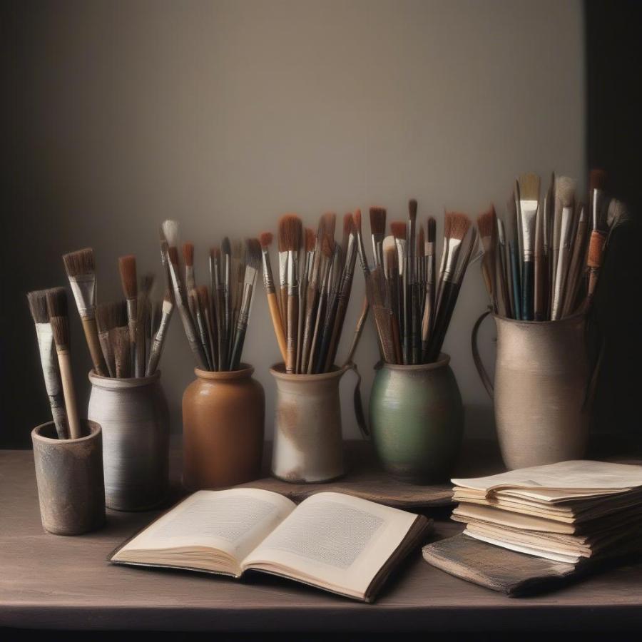 Artist Autobiographies: Books and Paintbrushes