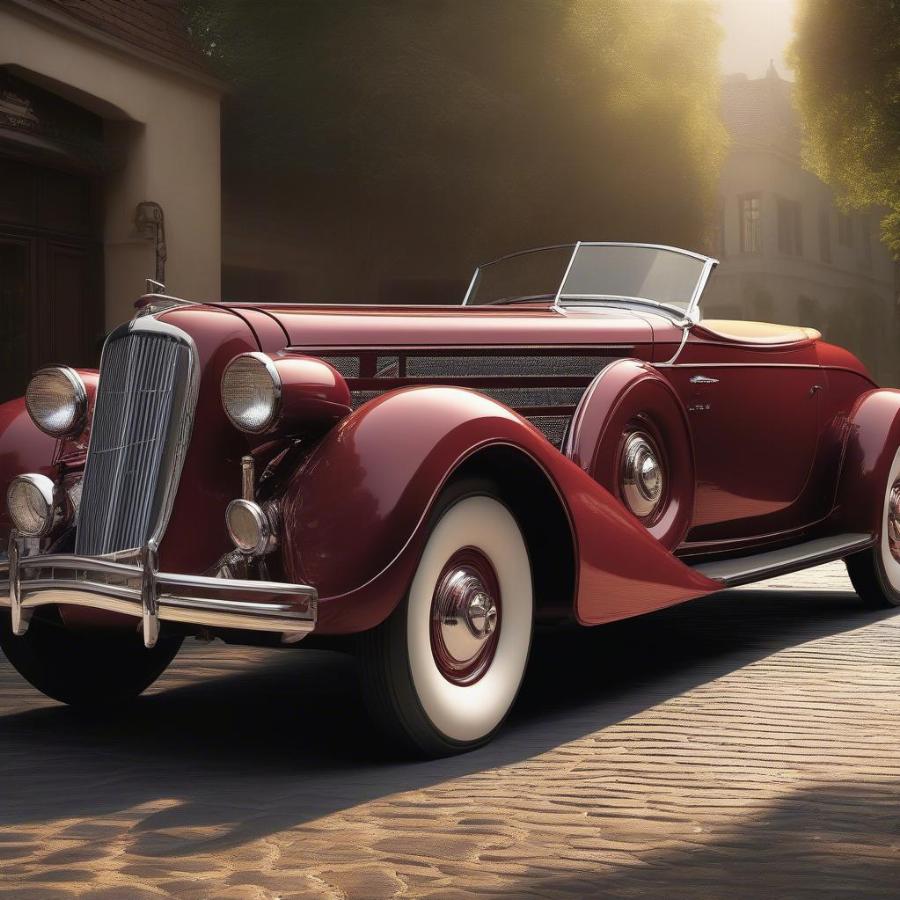 1936 Auburn Boattail Speedster: A classic beauty of automotive design, a symbol of elegance and power, representing the golden age of motoring.