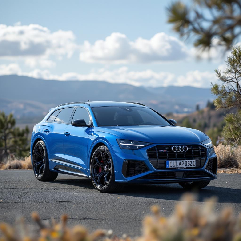 Dynamic design and sleek lines of an Audi Q8 luxury SUV