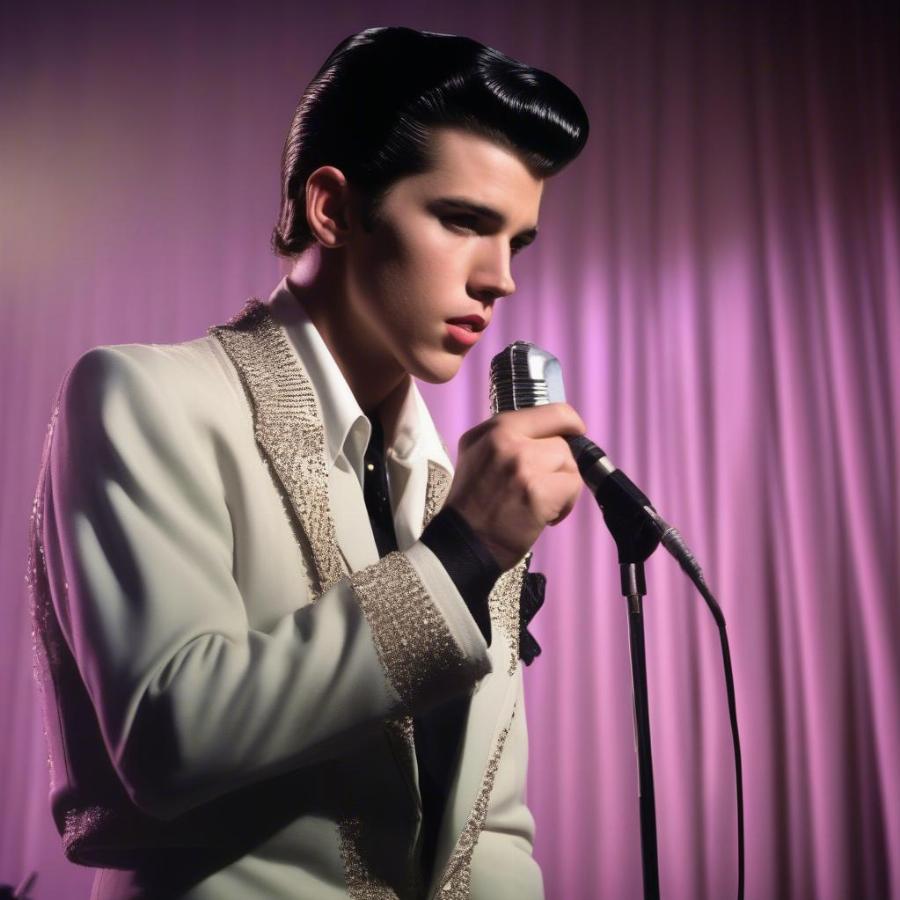 Austin Butler as Young Elvis Singing