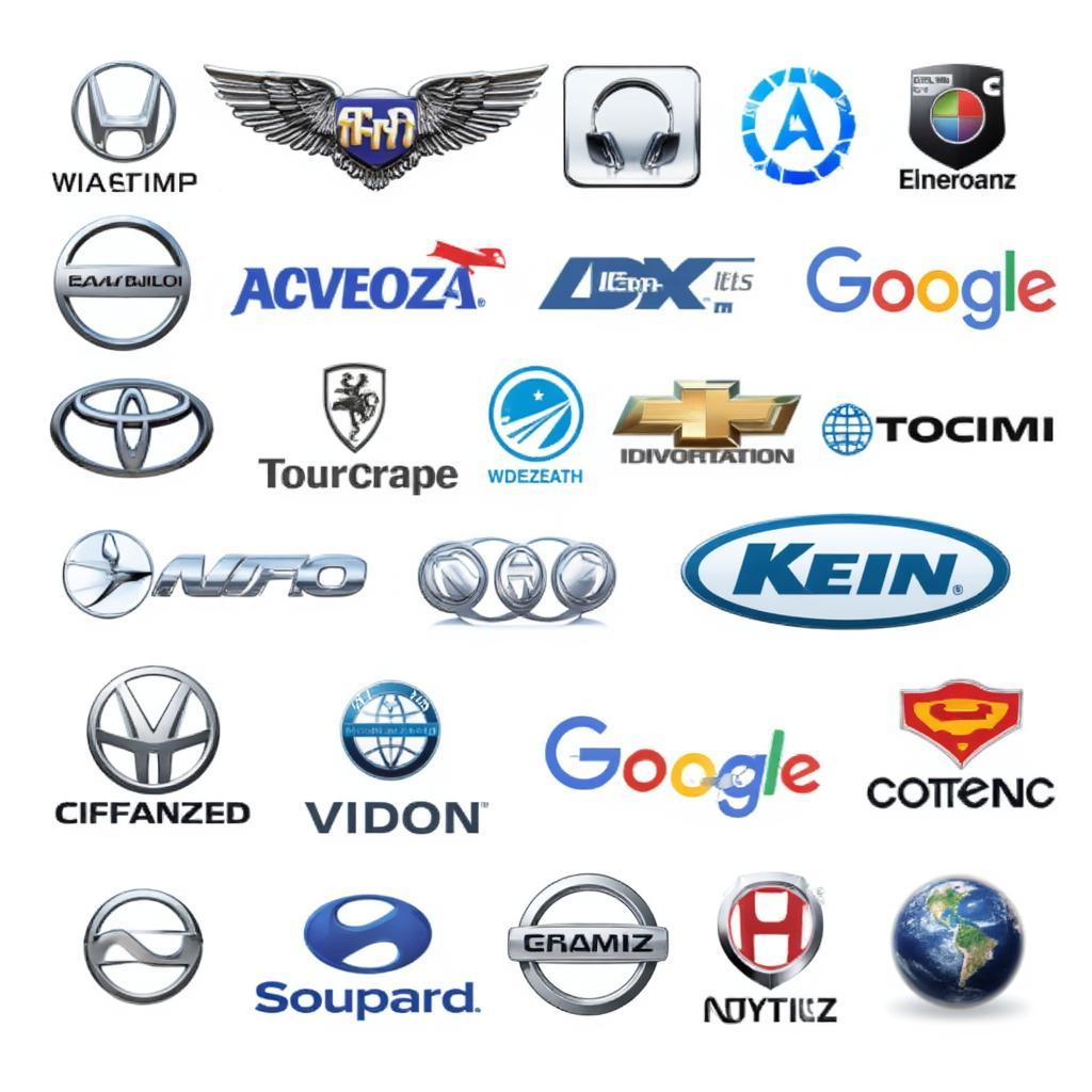 a collage of automotive company logos