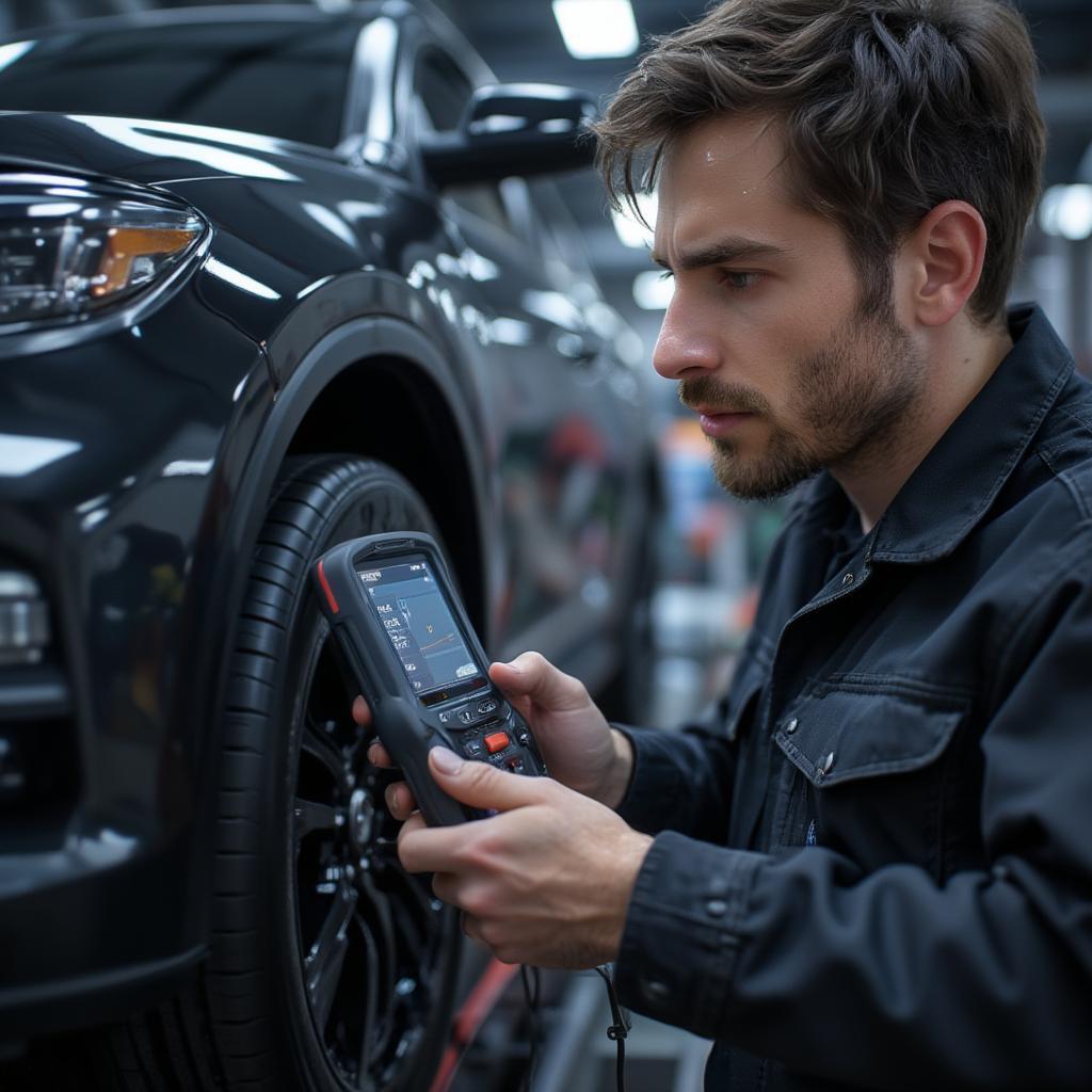 automotive diagnostic tools in use